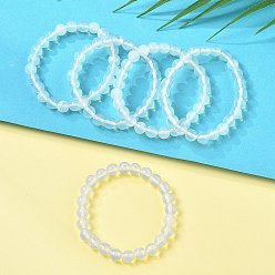 Опал Синтетические опалитные вышитые бисером браслеты, круглые, 2-1/8 дюйм (55 мм), бусина : 8~9 mm