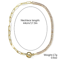 (52) Непрозрачная лаванда Китайские ожерелья из латуни с микропаве и кубическим цирконием для женщин, разноцветные, 17.32 дюйм (44 см)