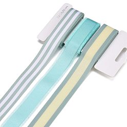 Бледно-Зеленый 9 ярдов 3 стилей полиэфирной ленты, для поделок своими руками, бантики для волос и украшение подарка, светло-зеленая цветовая палитра, бледно-зеленый, 1~1-1/8 дюйм (25~28 мм), около 3 ярдов / стиль