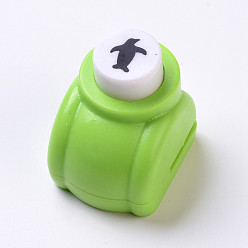 Случайный Цвет Пластиковые наборы для пунша для скрапбукинга и бумажных промыслов, бумажные формочек, пингвин, случайный один цвет или случайный смешанный цвет, 33x26x32 мм