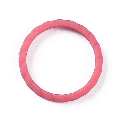 Crimson Silicone Finger Rings, Twist, Crimson, Inner Diameter: 18mm
