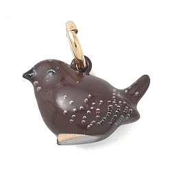 Птица Аэрозольная краска 304 подвески из нержавеющей стали, с целью перехода в кольце, птица, 10.5x14.5x6 мм, отверстие : 4 мм