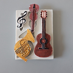 (7BDF) Прозрачный морозный бирюзовый Diy пищевые силиконовые формы, формы помады, для украшения торта поделки, цвет шоколада, конфеты, изготовление ювелирных изделий на основе смолы и эпоксидной смолы, музыкальные инструменты, призрачный белый, 115x85x10 мм