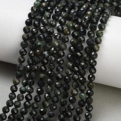Kambaba Jasper Natural Kambaba Jasper Beads Strands, Round, Faceted, 4~4.5mm, Hole: 0.7mm, about 93pcs/strand, 15.39''(39.1cm)