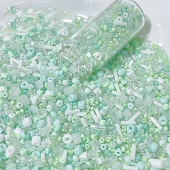 Бирюза Прозрачные стеклянные бусины, разнообразные, бирюзовые, 20~50 мм