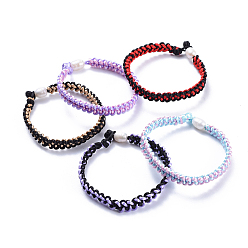 Couleur Mélangete Bracelets tressés avec cordon en nylon, avec perle naturelle, couleur mixte, 7 pouces ~ 7-1/2 pouces (17.8~19.2 cm)