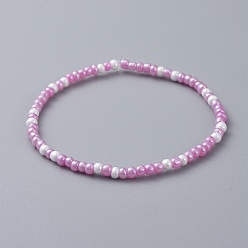 Лиловый Стеклянные браслеты из бисера, сирень, 2 дюйм (5 см)