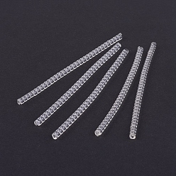 Прозрачный Пластиковая пружинная катушка, невидимый регулятор размера кольца, плоский, прозрачные, 100x3.5 мм