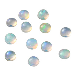 Half Round Натуральные белые опаловые кабошоны, плоский зад, полукруглый, 3.5x2 мм, 12 шт