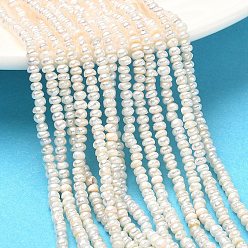 Папайя Оранжевый Нити из натурального культивированного пресноводного жемчуга, рондель, класс 4а+, papayawhip, 1.8~2.3 мм, отверстие : 0.5 мм, около 211~230 шт / нитка, 14.37~14.57 дюйм (36.5~37 см)