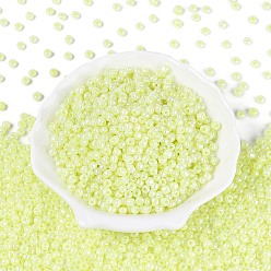 Зелено-Желтый 6/0 стакан бисер, Цейлон, круглые, круглое отверстие, зеленый желтый, 6/0, 4 мм, отверстие : 1~1.5 мм, Около 500 шт / 50 г, 50 г / мешок, 18мешки/2фунты