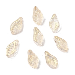 пшеница Стеклянные бусины, лист, цвет пшеницы, 12x6.5x5 мм, отверстие : 0.8 мм