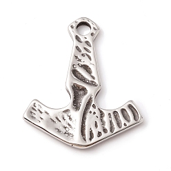 Antik Silber Farbe Tibetischer Stil 304 Anhänger aus Edelstahl, Anker, Antik Silber Farbe, 47x39x3 mm, Bohrung: 5 mm