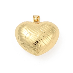 Настоящее золото 18K Латунные подвески, сердце, без свинца и без кадмия, долговечный, стойки покрытие, реальный 18 k позолоченный, 27.5x30.5x15.5 мм, отверстие : 8x4 мм
