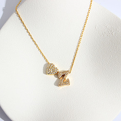 Letter Z Ожерелья с подвеской в виде сердца из латуни с микропаве из прозрачного кубического циркония, золотые, Письмо Z, 16.14 дюйм (41 см)