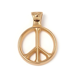 Золотой 304 подвески из нержавеющей стали, знак мира со звездой, золотые, 34x25x3 мм, отверстие : 7x4 мм
