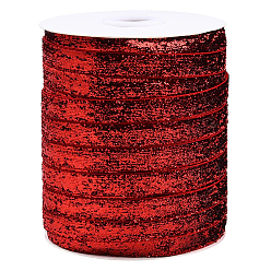 (123L) Белый крем непрозрачный блеск 1 рулон блестящей блестящей ленты, лента из полиэстера и нейлона, огнеупорный кирпич, 3/8 дюйм (9.5~10 мм), о 50yards / рулон (45.72 м / рулон)