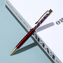 Гранат Натуральная гранатовая крошка на верхней части шариковых ручек, шариковая ручка из алюминиевого сплава, 140 мм