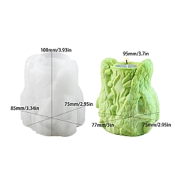 Белый Силиконовые формы для подсвечников своими руками, для изготовления свечей, змеиная голова, белые, 85x75x100 мм