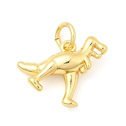 Dinosaur Латунь прелести, долговечный, без свинца и без кадмия, стойки покрытие, с целью перехода в кольце, реальный 18 k позолоченный, динозавр, 13.5x14.5x4.5 мм, отверстие : 3 мм