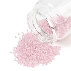 Pink Бисер из стекла , непрозрачных цветов, колонка, розовые, 1.6x1.2 мм, отверстие : 0.8 мм, около 900 шт / упаковка