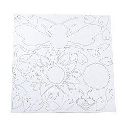 Bees 2шт. наклейки на зеркальную стену, квадратный, самоклеющиеся акриловые зеркальные листы, с 30шт плоскими круглыми акриловыми двусторонними кругами, пчелы, наклейка: 300x300x1 мм