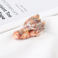 Яшма с Красной Линией Украшения из натуральной красной линии из яшмы, для домашнего офисного стола, голова дракона, 36.5~38x20.5x20.5~22.5 мм