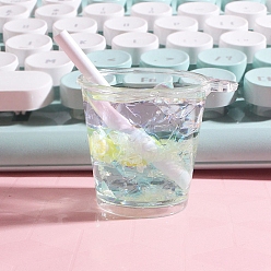 Прозрачный Светящиеся прозрачные подвески для напитков из смолы, светящиеся в темноте подвески в ведерке для льда, прозрачные, 50x29 мм