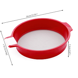 Красный Пластиковое сито для муки, для выпечки, красные, 340x290x73 мм