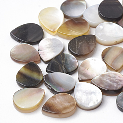 Black Lip Shell Natural Black Lip Shell Beads, teardrop, 10x8x2~2.5mm, Hole: 0.7mm