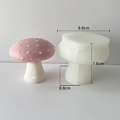 Белый Силиконовые формы для свечей-грибов, для изготовления свечей, белые, 88x78 мм