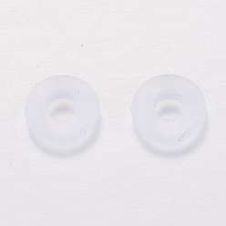 Прозрачный Резиновые уплотнительные кольца, кольцевые бусины пончик, подходят европейские зажимные бусины, прозрачные, 2 мм