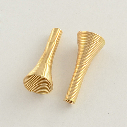 Golden Iron Spring Beads, Coil Beads, Golden, 28x9mm, Hole: 3~8mm, about 650pcs/1000g