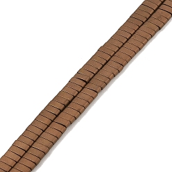 (252) Цвет внутри: морской / фиолетовый на подкладке Гальванические нити матовых немагнитных синтетических гематитовых бусин, прямоугольные, 2-луночное, античная бронза покрытие, 5x2x2 мм, отверстие : 0.8 мм, около 193 шт / нитка, 8.27 дюйм (21 см)