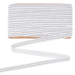 White 1Set Polyester Ribbon, Lace Trim, Curtain Accessories, White, 3/4~7/8 inch(20.5~21mm), about 13.12 Yards(12m)/Set