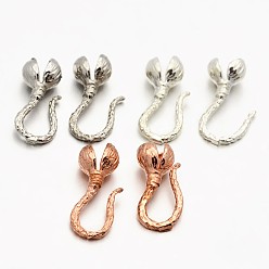 (52) Непрозрачная лаванда Латунной шариковой советы, разноцветные, 14x7x5 мм