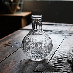 Прозрачный Стеклянные вазы, украшения для дома, прозрачные, 130x190 мм, внутренний диаметр: 28 мм