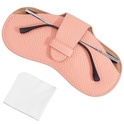 Легкий Лосось 1чехол для очков из искусственной кожи, для очков, солнцезащитные очки протектор, светлый померанцевый, сгиб: 87x175x8 мм, развернуть: 163x175x8 мм