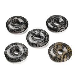 Камень Карты Кулоны из натурального камня, подвески в виде пончиков/пи-дисков, 30x6.5 мм, отверстие : 7.5 мм