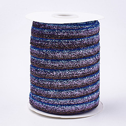Colorful Glitter Sparkle Ribbon, Polyester & Nylon Ribbon, Colorful, 3/8 inch(9.5~10mm), about 50yards/roll(45.72m/roll)