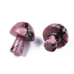 Rhodonite Natural Rhodonite GuaSha Stone, Gua Sha Scraping Massage Tool, for SPA Relaxing Meditation Massage, Undyed, Mushroom Shaped, 21x16mm