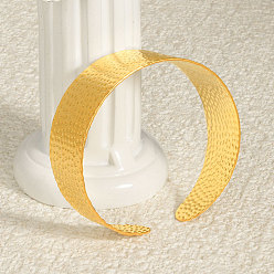 Настоящее золото 18K Стильные 304 браслеты-манжеты из нержавеющей стали для женщин, реальный 18 k позолоченный, внутренний диаметр: 2-1/4 дюйм (5.6 см)