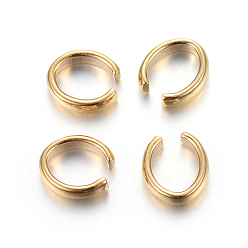 Golden 304 Stainless Steel Quick Link Connectors, Linking Rings, Golden, 7x6x2mm