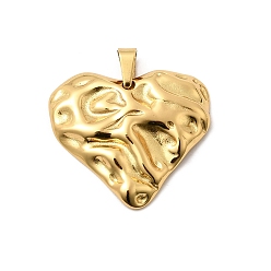 Золотой 304 подвески из нержавеющей стали, сердце прелести, золотые, 23x25.5x4.5 мм, отверстие : 6x3.5 мм