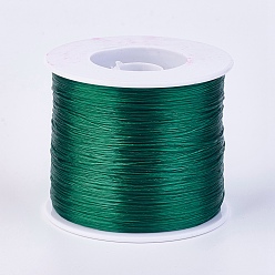Морско-зеленый Плоская эластичная кристаллическая струна, эластичная нить для бисера, для изготовления эластичного браслета, цвета морской волны, 0.7 мм, около 546.8 ярдов (500 м) / рулон