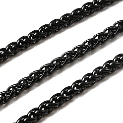 Черный 304 из нержавеющей стали цепи пшеницы, несварные, вакуумное покрытие pvd, чёрные, 3 мм