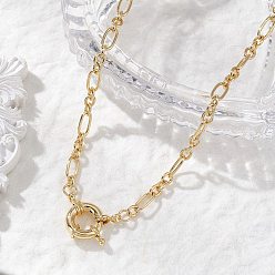 Золотой Овальные латунные цепочки для женщин, с латунной застежкой , золотые, 16.81 дюйм (42.7 см)