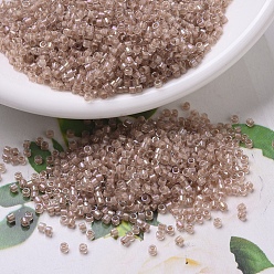 (DB0069) Бежевая Подкладкой Бусины miyuki delica, цилиндр, японский бисер, 11/0, (БД 0069) бежевая подкладка, 1.3x1.6 мм, отверстия: 0.8 мм, около 10000 шт / мешок, 50 г / мешок