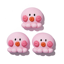 Осьминог Кабошоны из непрозрачной смолы на тему океана, кабошон морских животных, розовые, образец осьминога, 14x15 мм