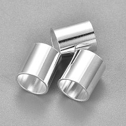Silver 304 Stainless Steel Tube Beads, Silver, 8x8mm, Hole: 7mm